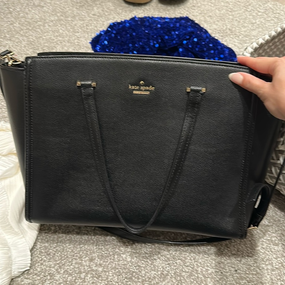 Large Black Kate Spade Kona Shoulder Bag with Strap